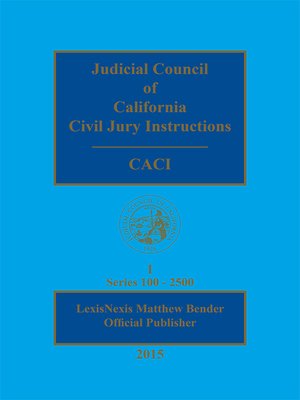 cover image of Judicial Council of California Civil Jury Instructions (CACI)